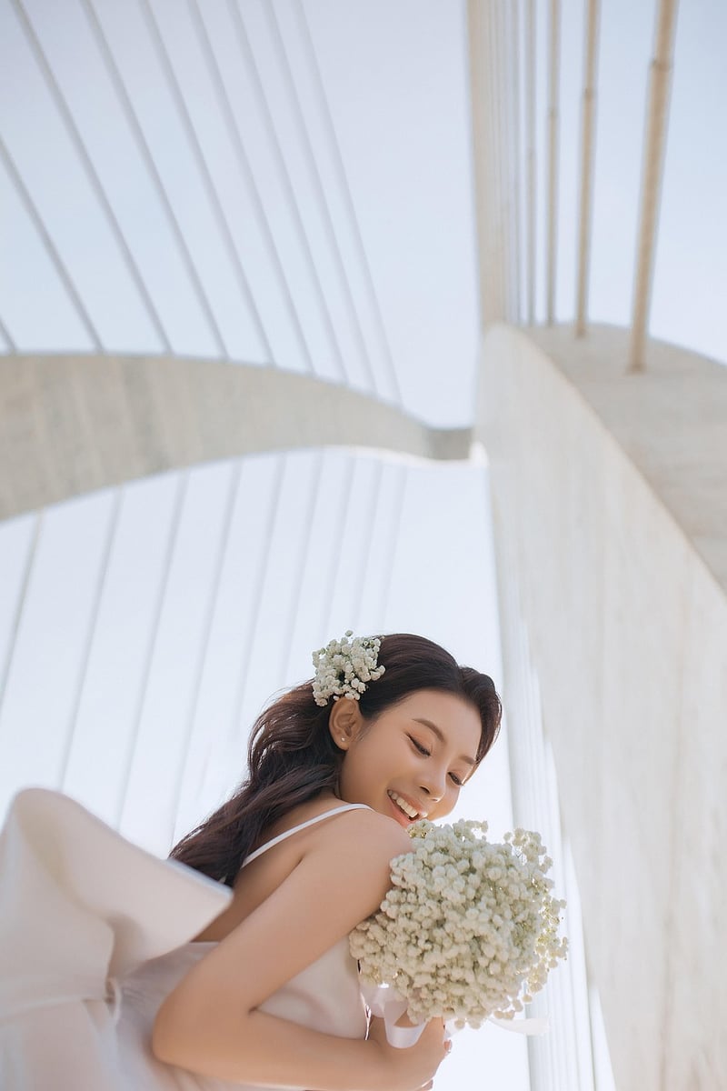 Bride in a whimsical gown